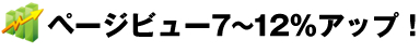 ページビュー7～12％アップ！