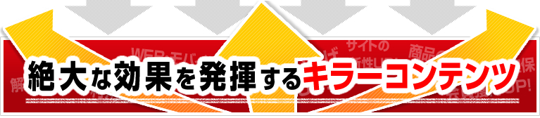 絶大な効果を発揮するキラーコンテンツ